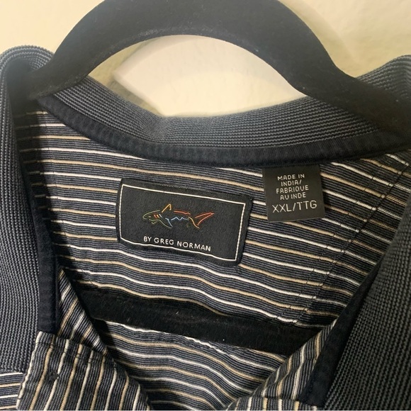 Men's Greg Norman Striped Golf Polo Size XXL - Picture 3 of 8